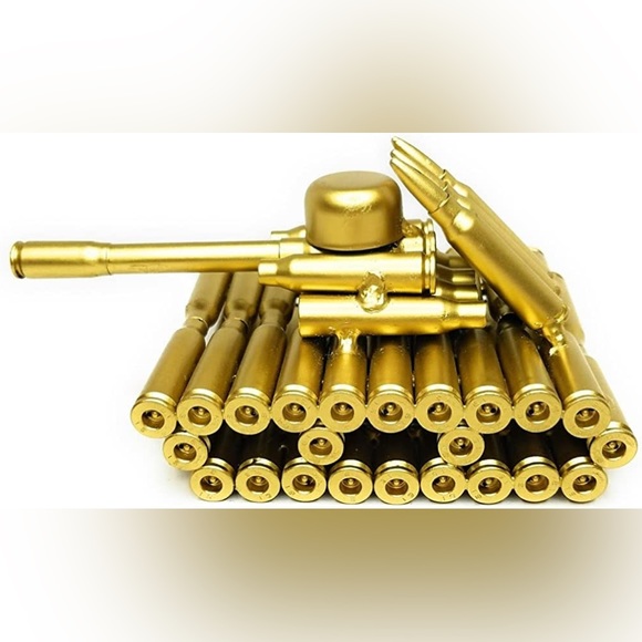 Folk-Art Military Battle Tank Made from Recycled Bullet Rifle Casings Figurine - Picture 3 of 15